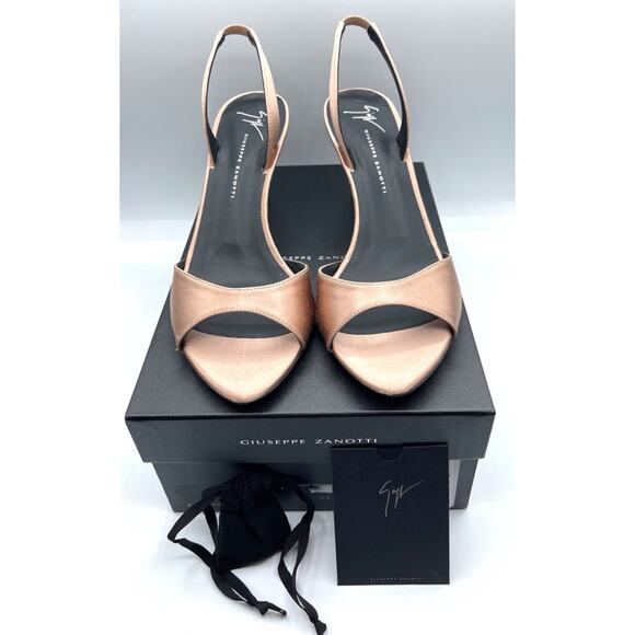 Giuseppe Zanotti Clandestino 70 Sandal Heel in Raso Antico Pink Size 39.5 - Picture 2 of 8